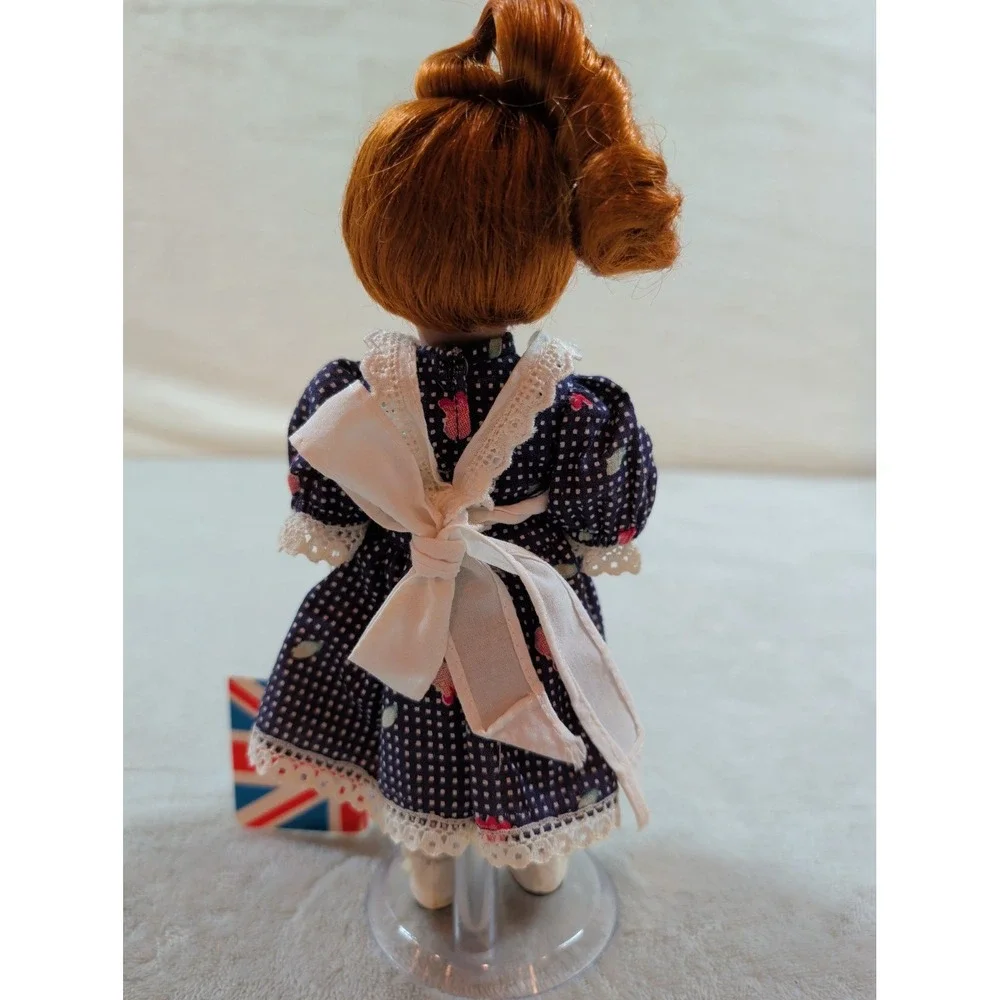 Wimbledon Collection Lexington Hall Porcelain Doll Red Hair Navy Polka Dot Dress